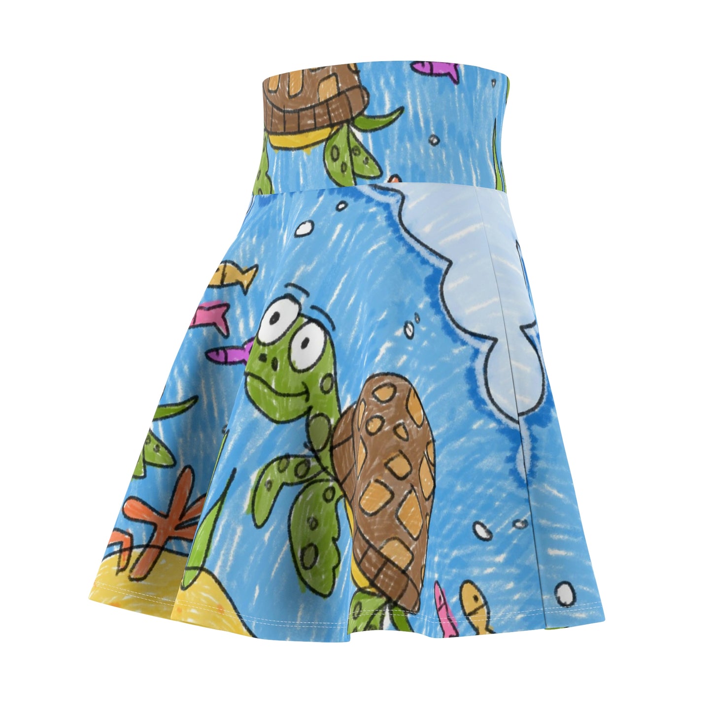 Falda skater para mujer Sea Turtle Beach Sand Ocean 