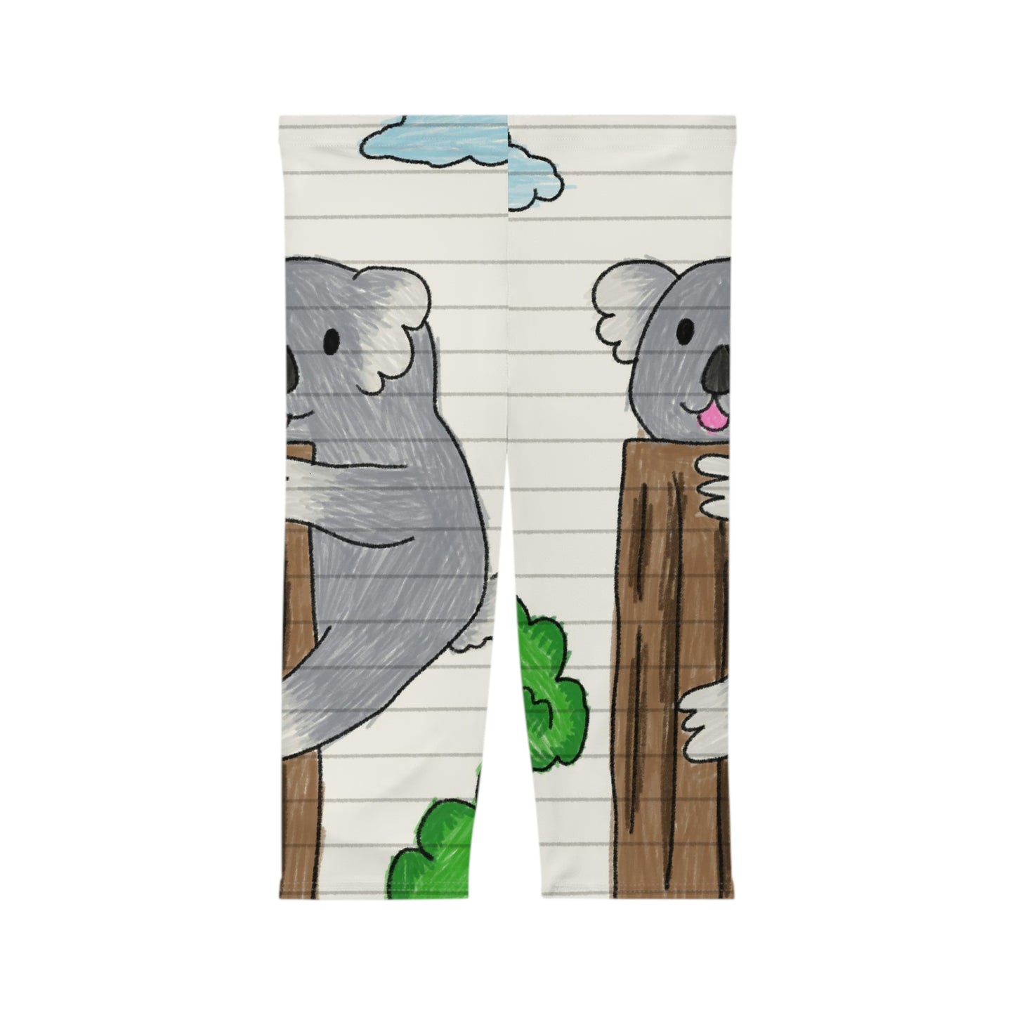 Koala Bear Animal Tree Climber Women’s Capri Leggings (AOP)