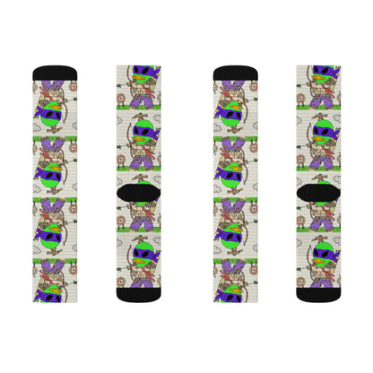 Archer Shooter Alien Bow Arrow Mark Hunter Visitor 751 Sublimation Socks