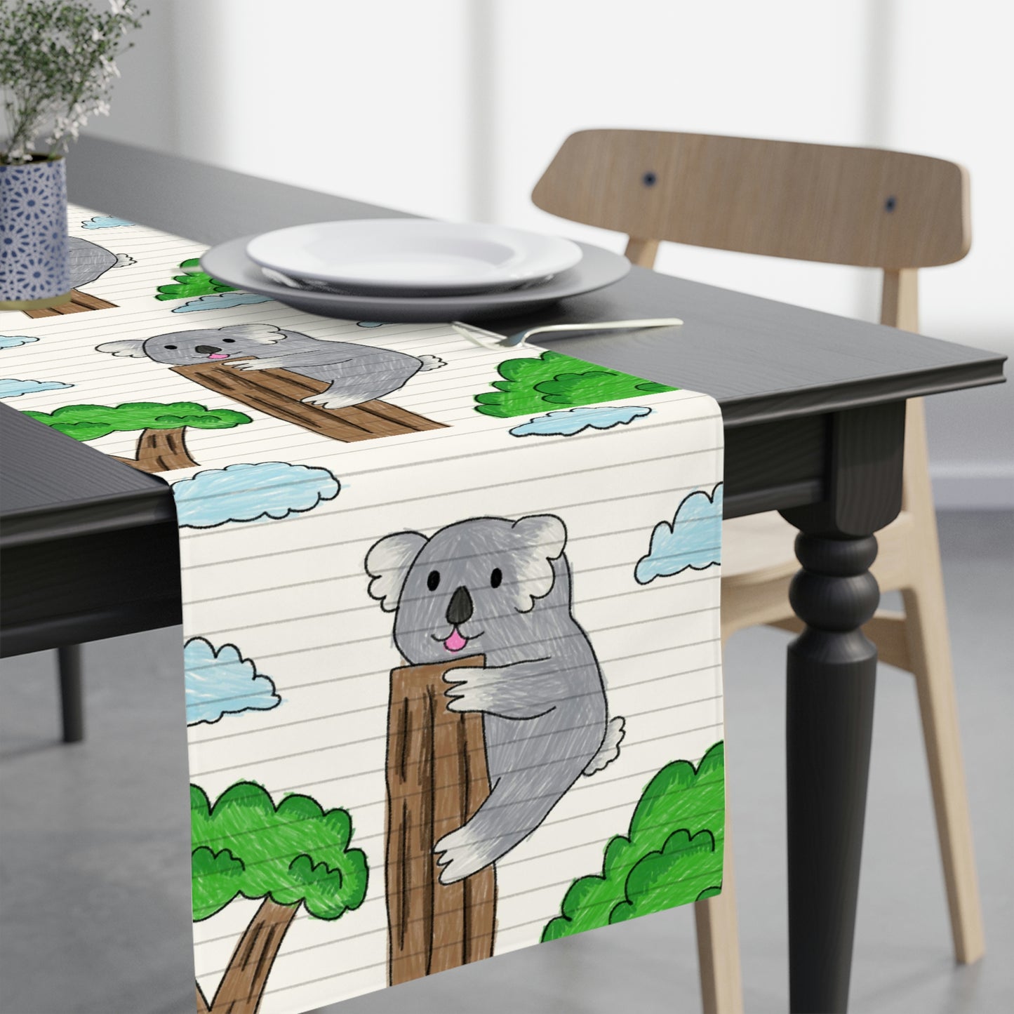 Koala Bear Animal Tree Climber Table Runner