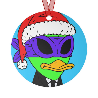 Alien Visitor 751 Christmas Winter Metal Ornaments