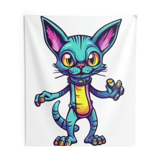 Cat Alien Creature Animal Indoor Wall Tapestries