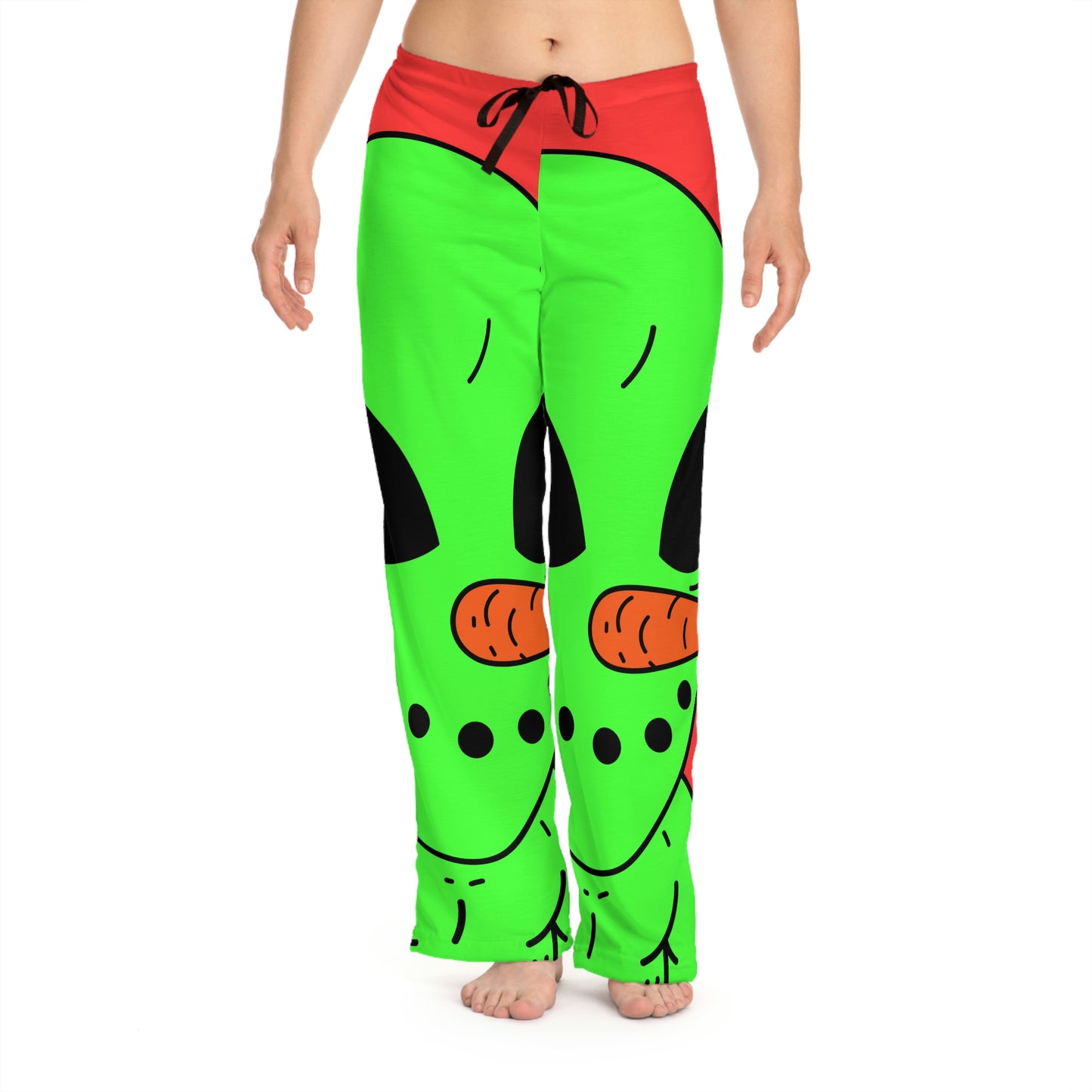 Alien Veggie Visi Vegetable Visitor Women's Pajama Pants (AOP)