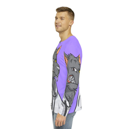 Fitness Grey Wolf Men's Long Sleeve AOP Shirt