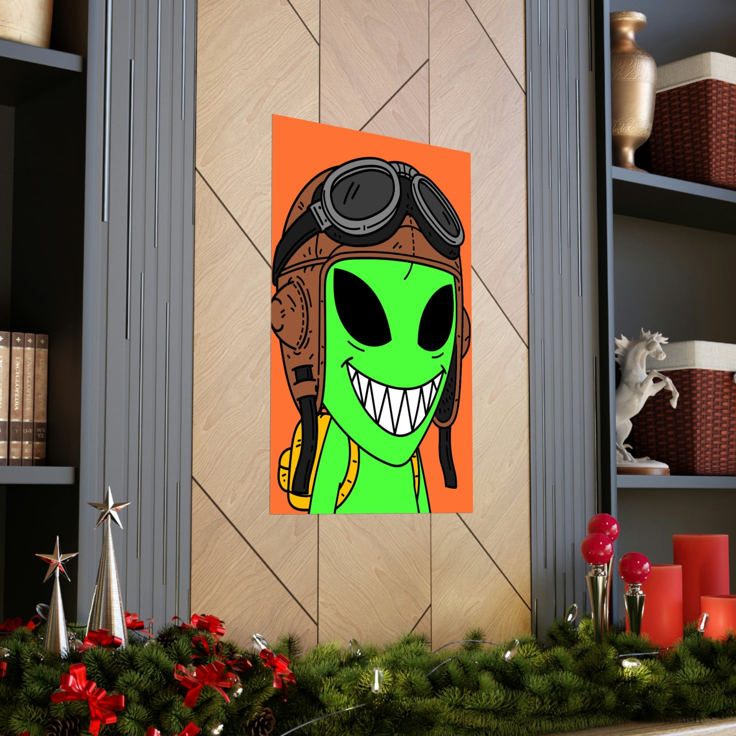 Air Force Aviator Alien Premium Matte Vertical Posters