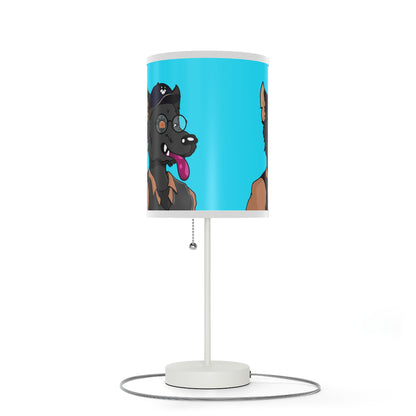 Cyborg Wolf Detective Tongue Out Lamp on a Stand, US|CA plug