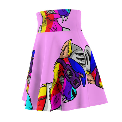 Tie Dye Wolf Pride Women's Skater Skirt