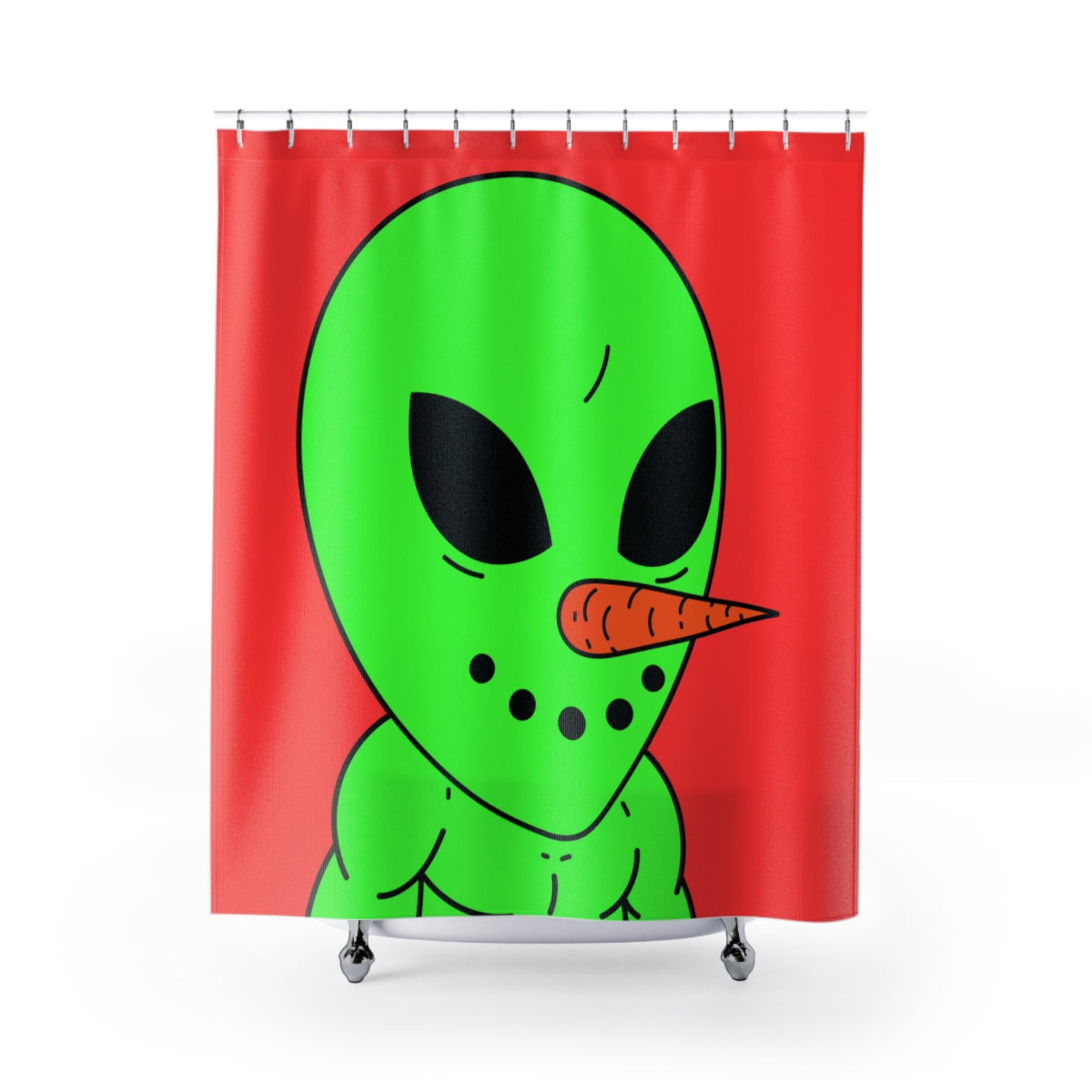 Veggie Visi The Vegetable Visitor Shower Curtains