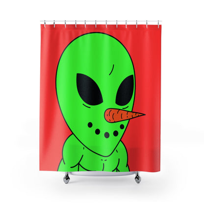 Veggie Visi The Vegetable Visitor Shower Curtains