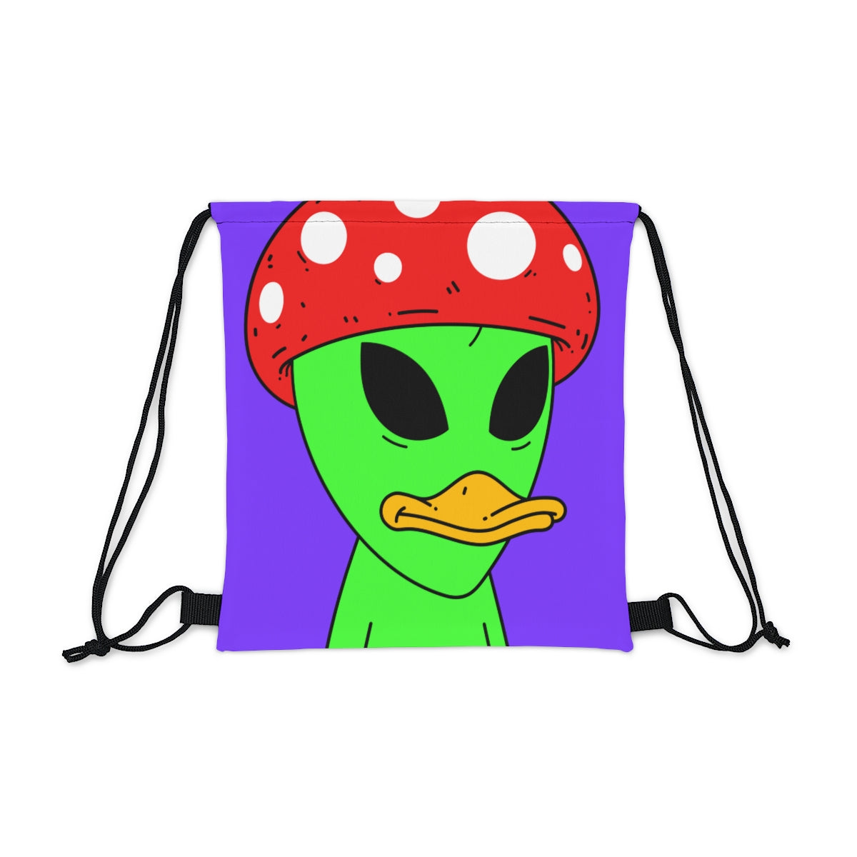 Duck Beak Alien Visitor Mushroom Head Outdoor Drawstring Bag