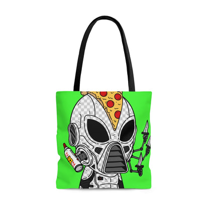 Knive Peppe Pizza Viz Wiz Armored White Future Alien Cyborg Machine Visitor AOP Tote Bag