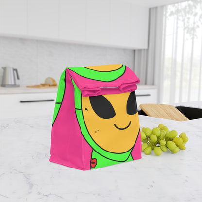 Yellow Mask Visi Alien Facemask Visitor Mom Tattoo Heart Polyester Lunch Bag