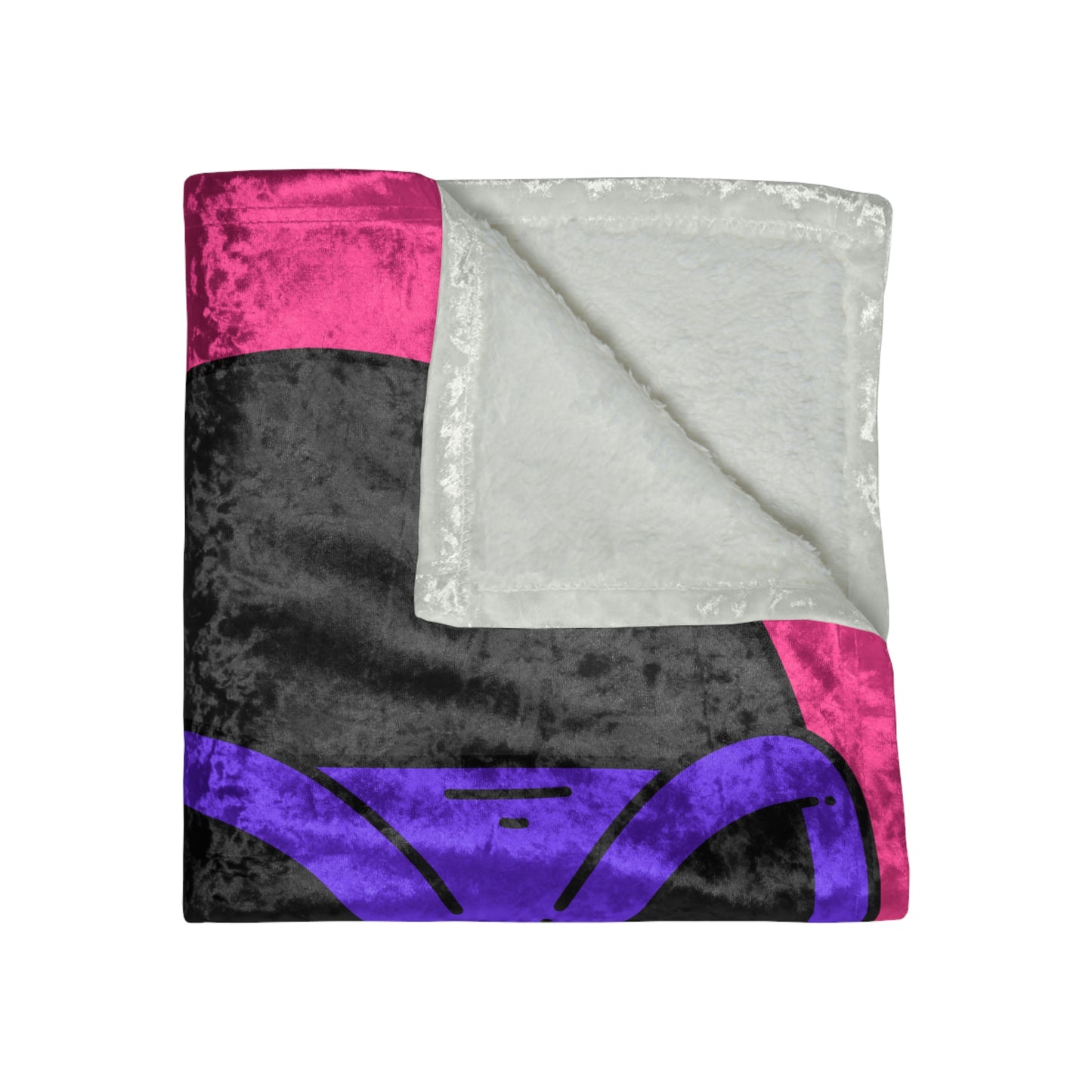 Dark Ninja Warrior Alien Visitor Crushed Velvet Blanket