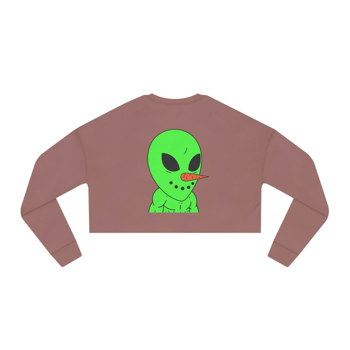 Veggie Visi Alien Vegetable Visitor Women's Cropped Sweatshirt