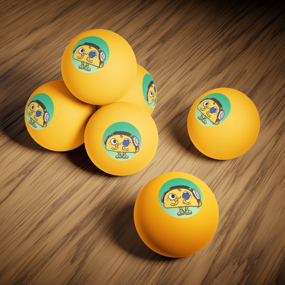 Table Tennis Taco Ping Pong Player Balls, 6 pcs