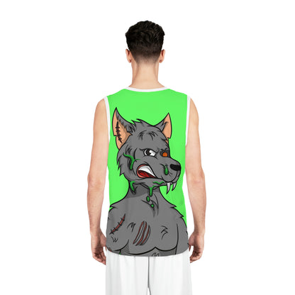 Wolf Grey Cyborg Animal Werewolve Basketball Jersey