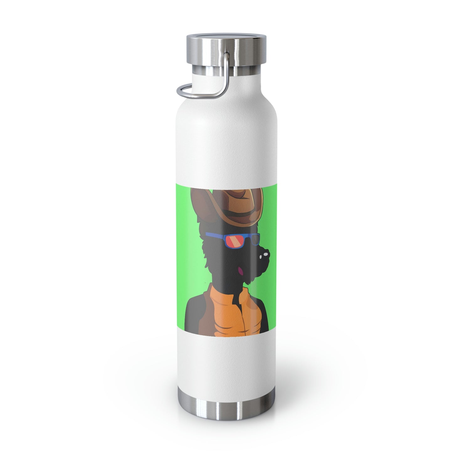 Cowgirl Wolf Cyborg Wolve Copper Vacuum Insulated Bottle, 22oz