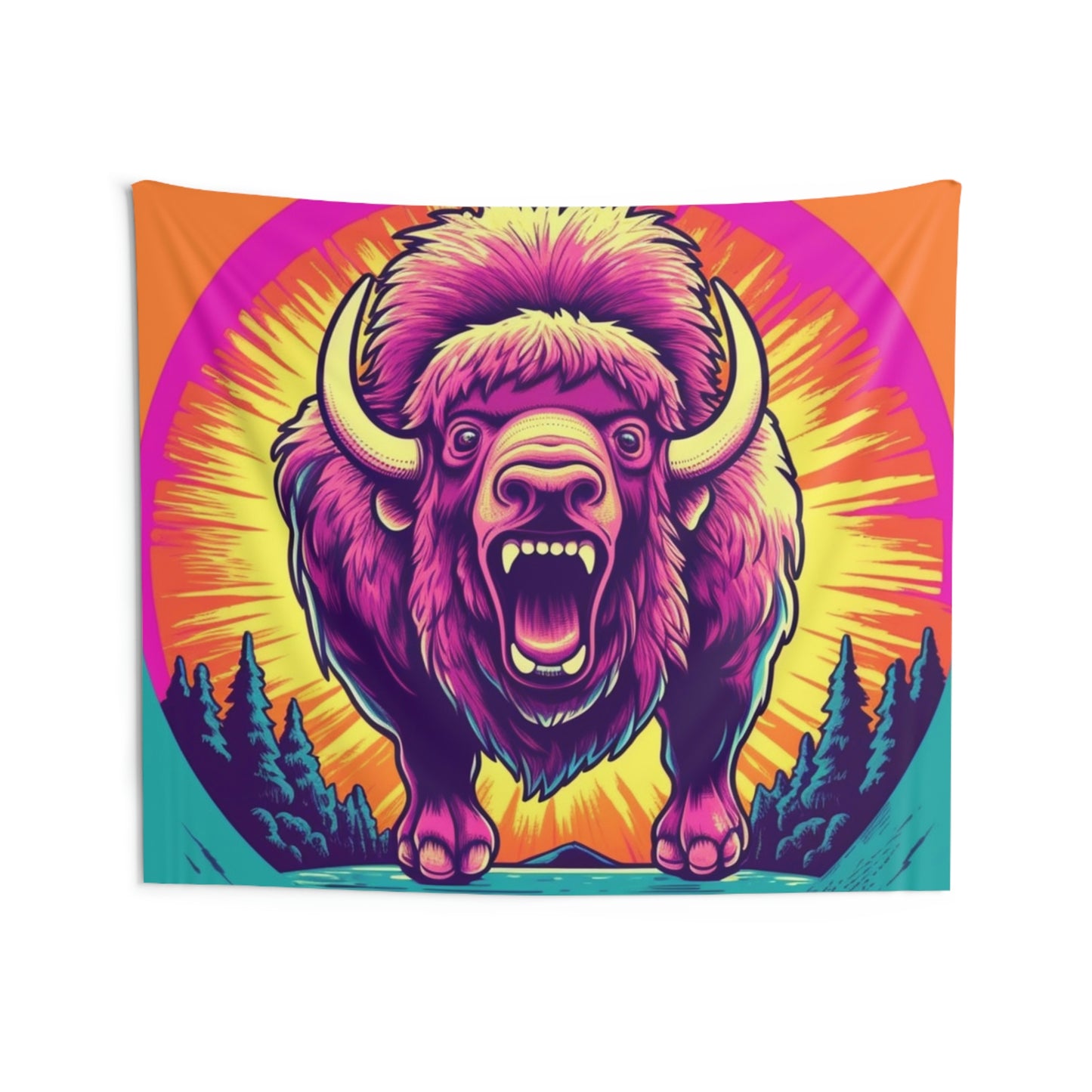 Tapices de pared para interiores estilo Buffalo American Bison Graphic USA 