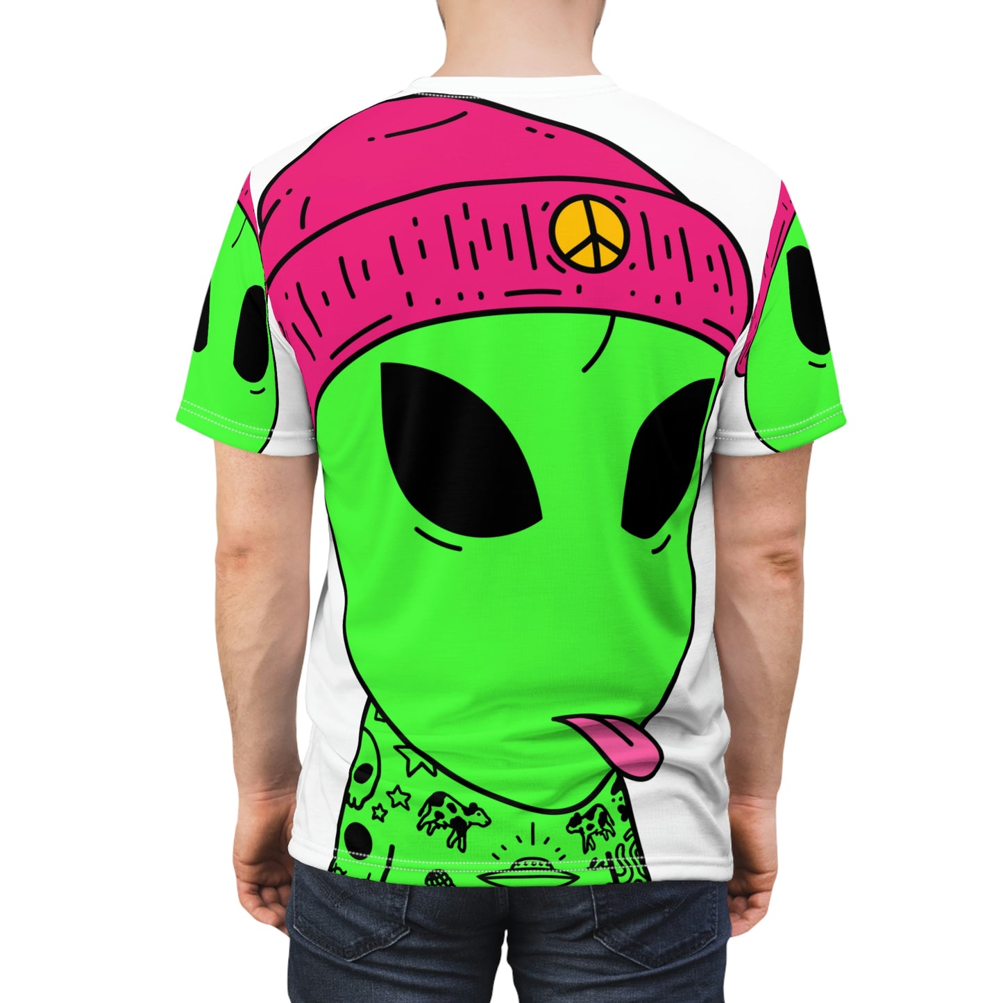 Tattoo Art Alien Tattoist Designer Galactic Visitor Unisex AOP Cut & Sew Tee