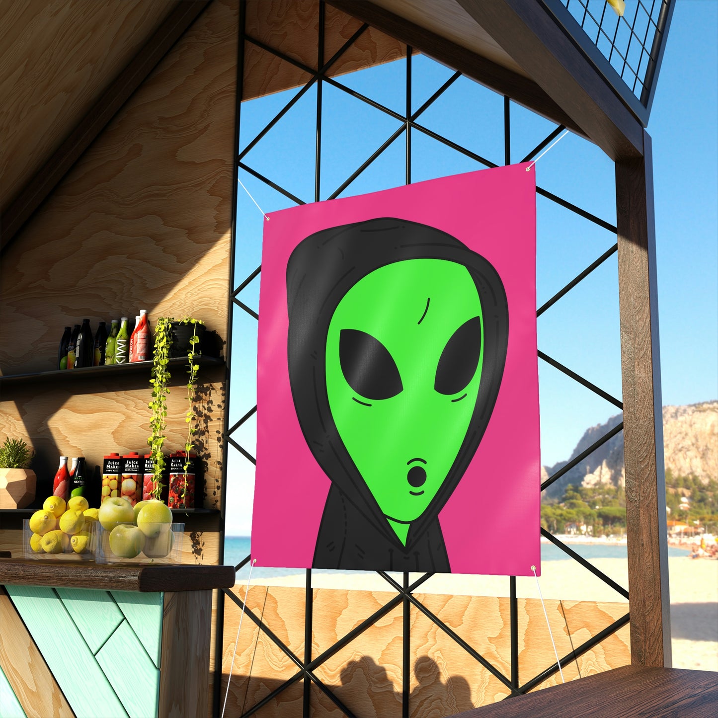 Anonymous Anon Alien Visitor Matte Banner