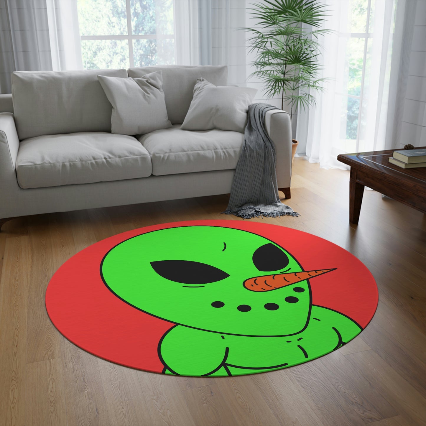 Veggie Visi The Vegetable Visitor Round Rug - Visitor751