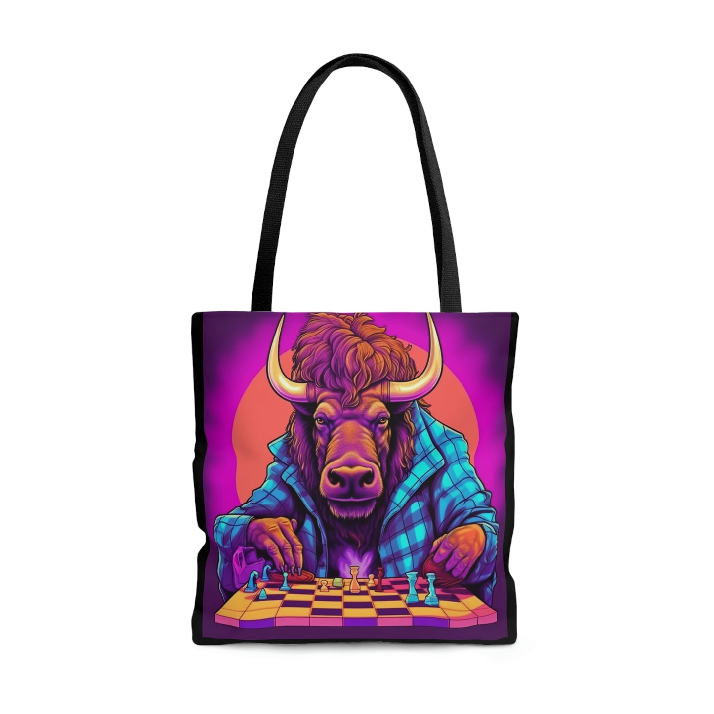 Gran maestro del juego de ajedrez American Bison Buffalo Bolsa de tela (AOP) 