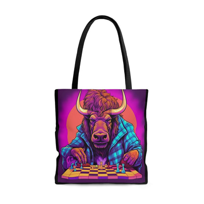 Gran maestro del juego de ajedrez American Bison Buffalo Bolsa de tela (AOP) 