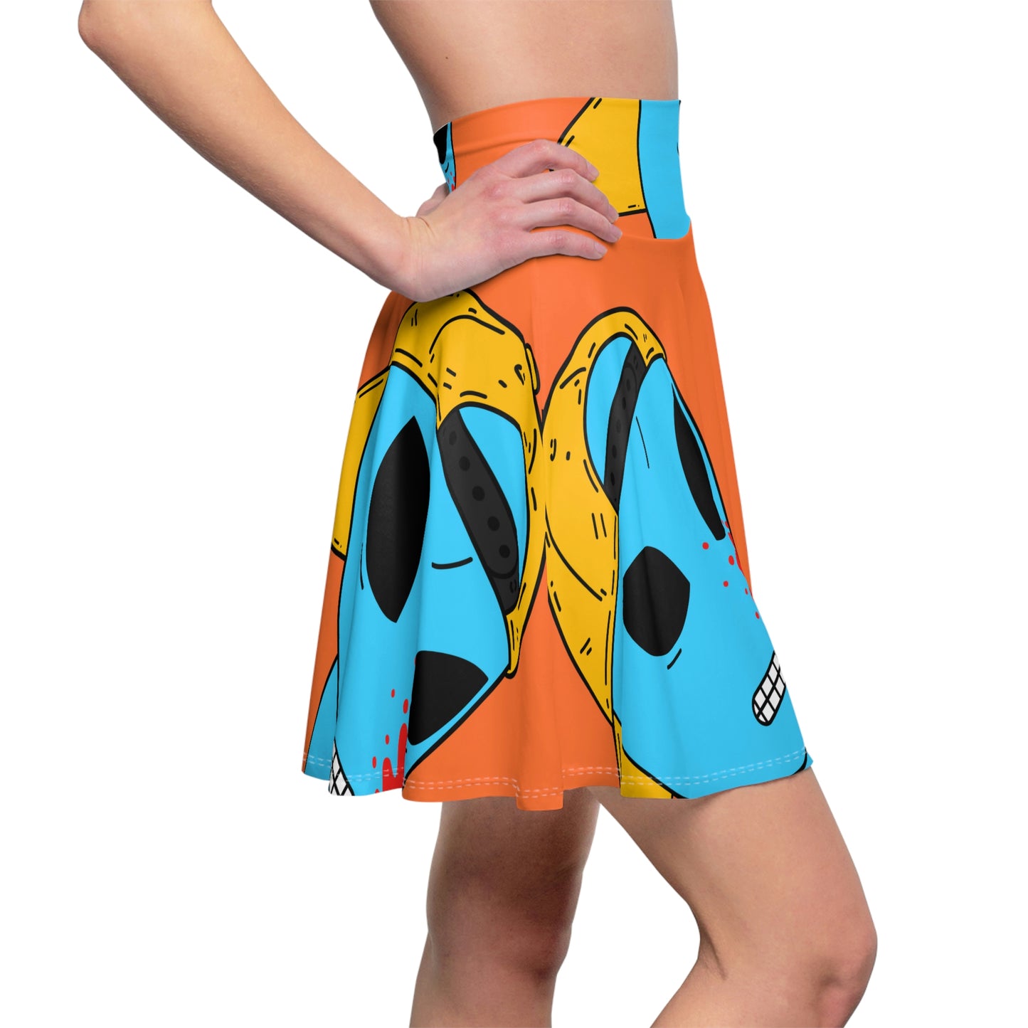 Alien Blue Blood Visitor Women's Skater Skirt