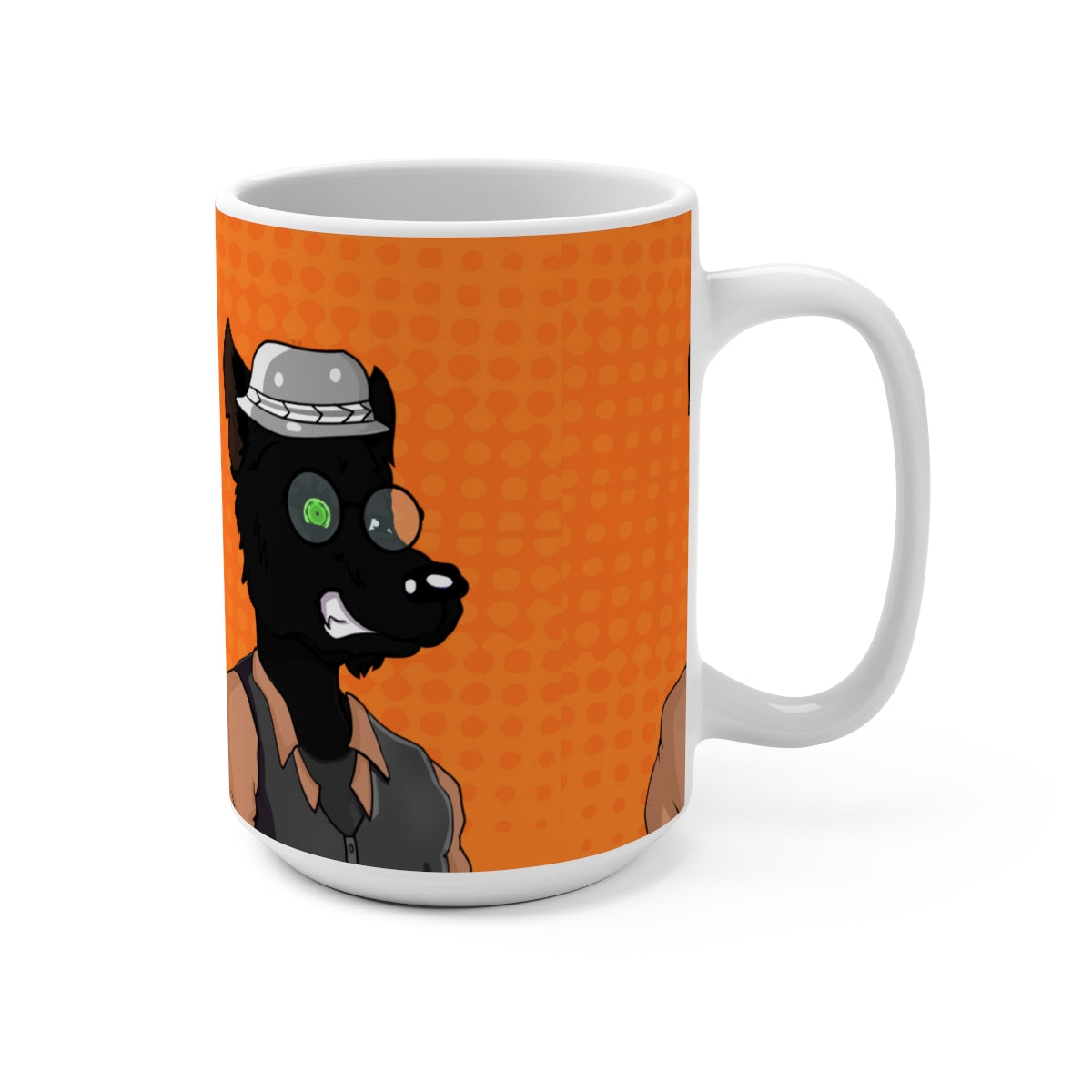 Taza de lobo detective hombre lobo de primera edición, 15 oz