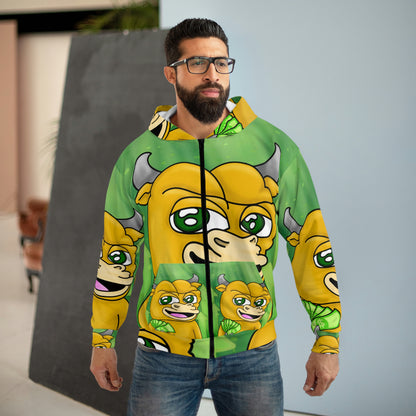 Bull Run Money Bear Market Graphic AOP Unisex Zip Hoodie