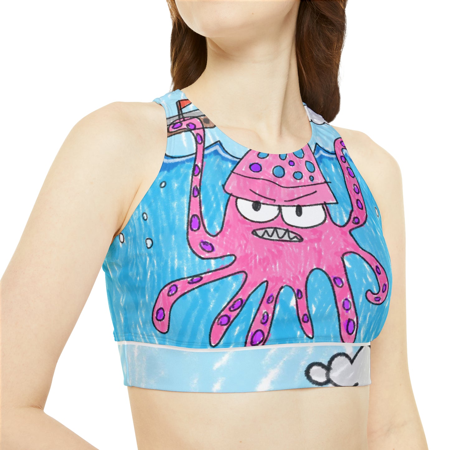 The Kraken Octopus Clean Graphic Sporty Bikini Set (AOP)