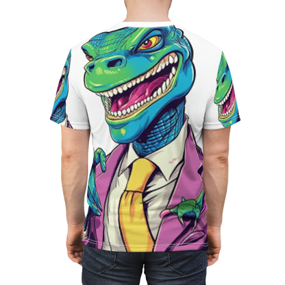 Business Dinosaur CEO Savy Unisex Cut & Sew Tee (AOP)