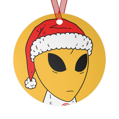 Alien Santa Space Character Holiday Winter Season Metal Ornaments