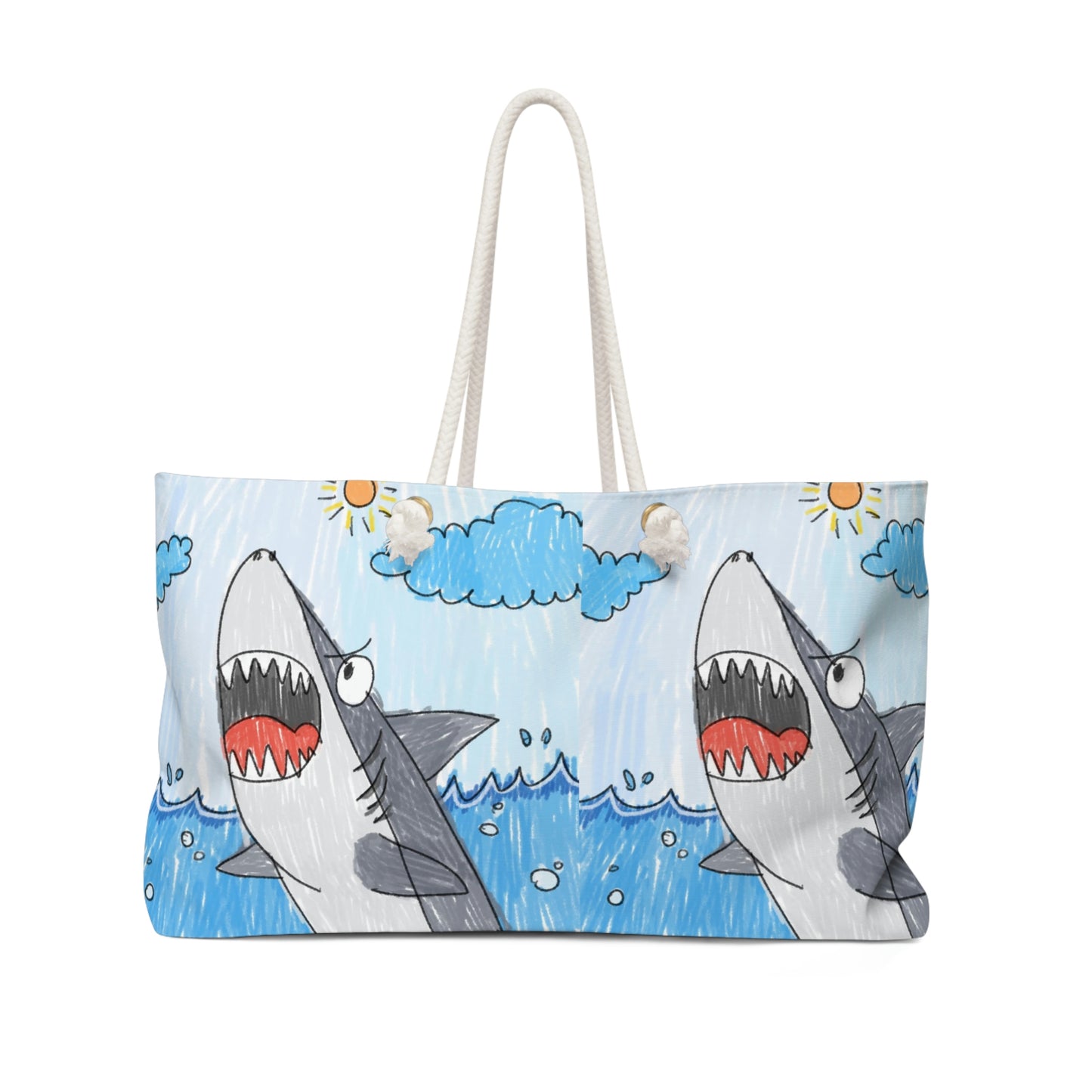 Shark Jaw Teeth Attack Ocean Sea Creature Weekender Bag