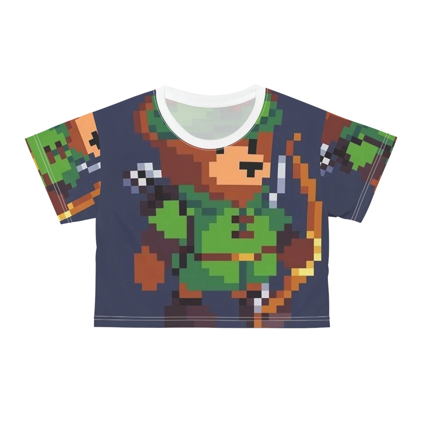 Robin Hood Hat Archer Bear AOP Crop Tee