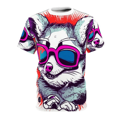 Delighted Opossum Animation graphic Unisex Cut & Sew Tee (AOP)