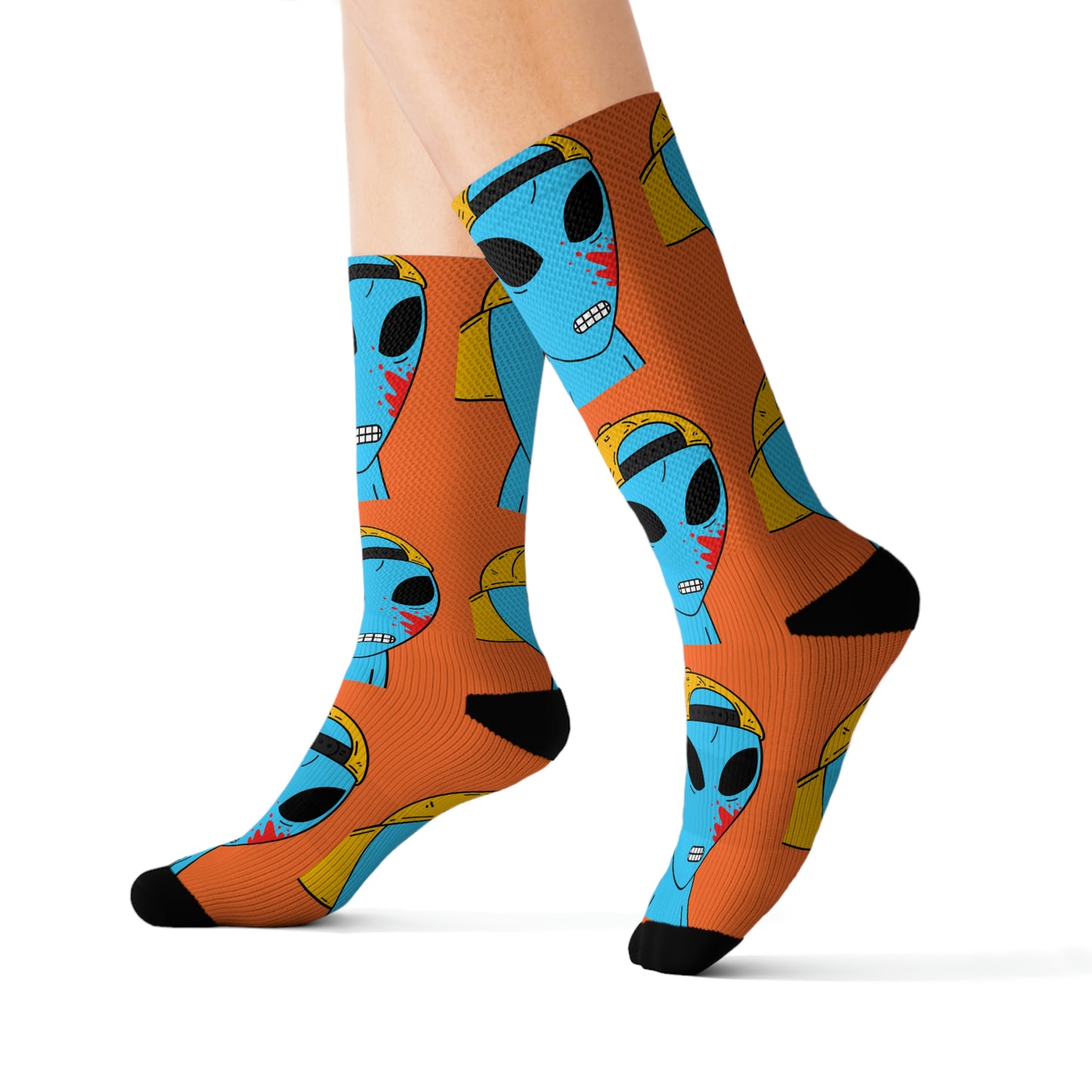 Alien Space Blue Blood Visitor Sublimation Socks