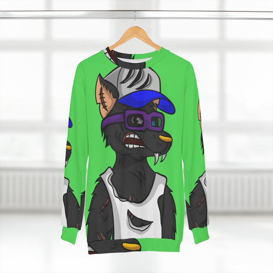 Trucker Truck Werewolf Wolf Gold Nose Digital Anime AOP Unisex Sweatshirt