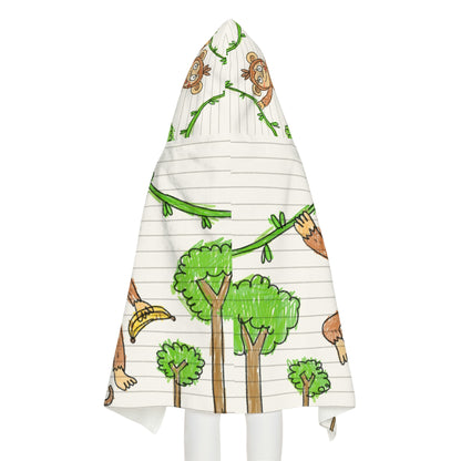 Graphic Monkey - Fun Zoo Clothing for Ape Lovers Youth Hooded Towel