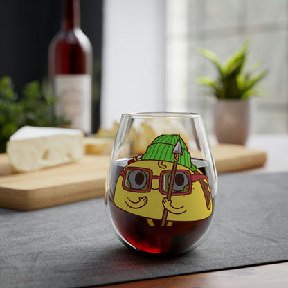 Tribal Taco Stemless Wine Glass, 11.75oz