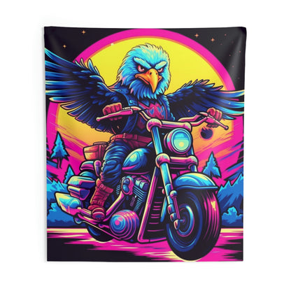 Bald Eagle American Motorcyclist USA Style Indoor Wall Tapestries