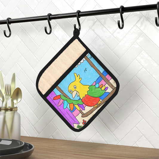 Animal Lover Parrot Perfect Gift for Parrot Owners Pot Holder with Pocket