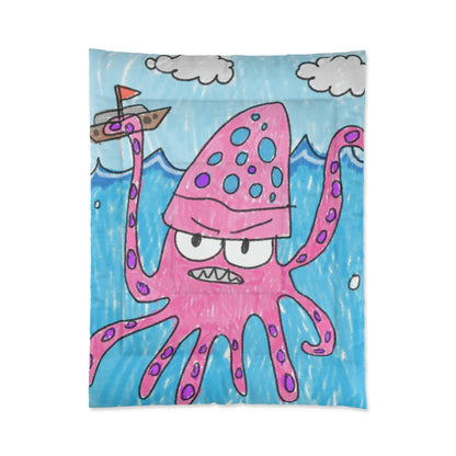 The Kraken Octopus Clean Graphic Comforter