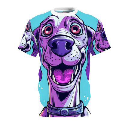 Alien Puppy Anime Comic Style Unisex Cut & Sew Tee (AOP)