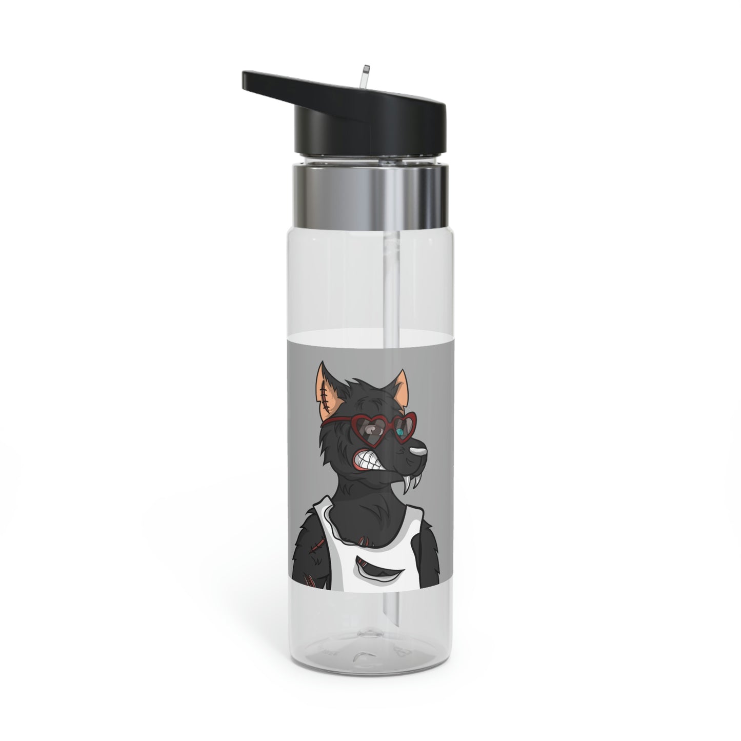 Heart Valentine Black Wolf Cyborg Kensington Tritan™ Sport Bottle, 20oz