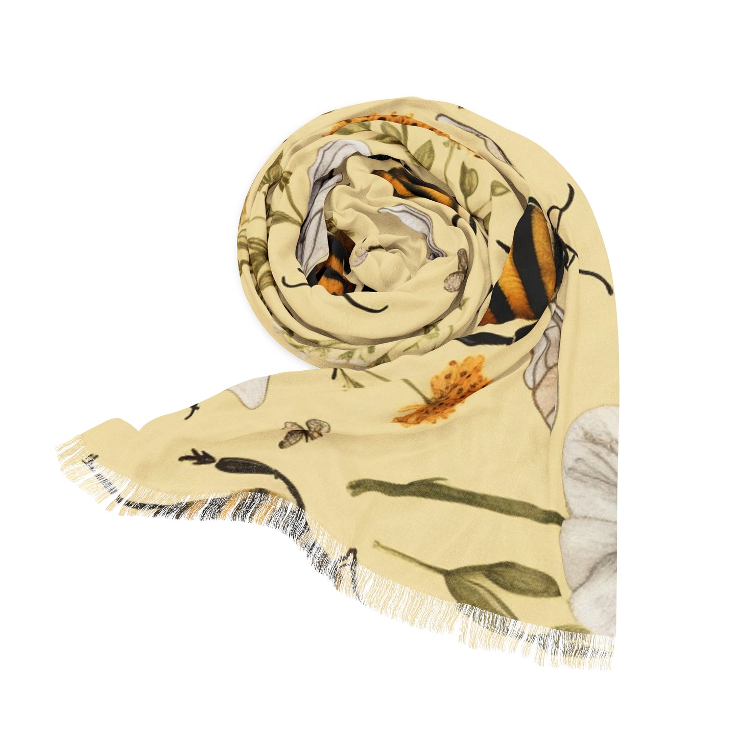 Whimsical Bees & Honeycombs Nature-Friendly Pattern Design Light Scarf