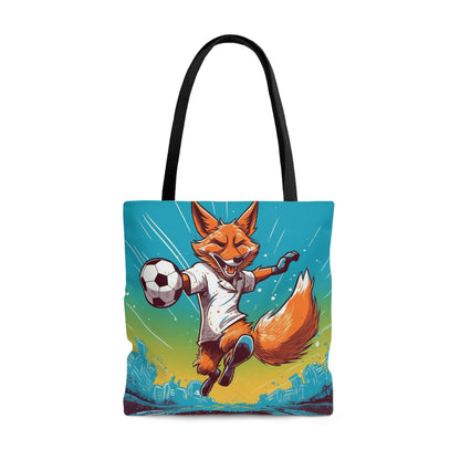 Fox Soccer Athletic Sport Anime Graphic Tote Bag (AOP)