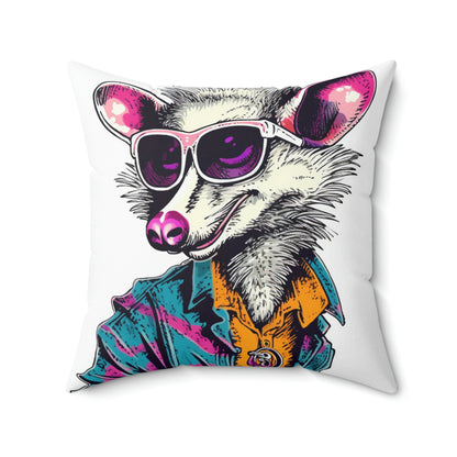 Opossum Artist Fashion Style Spun Polyester Square Pillow