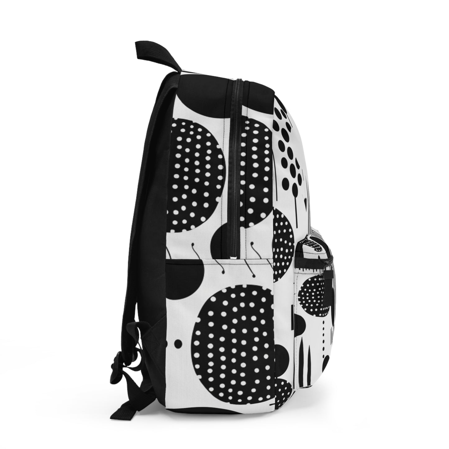 Scandinavian Minimalist Monochrome Shapes & Lines Design Backpack