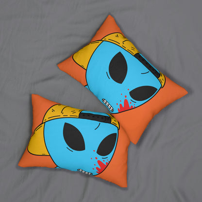 Alien Blue Blood Visitor Spun Polyester Lumbar Pillow